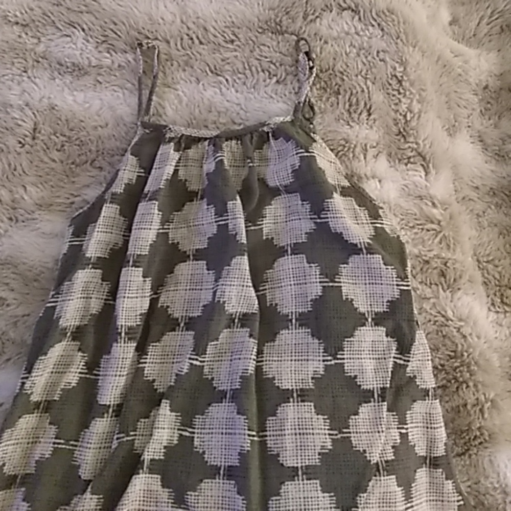 Sage and white maxi dress sz xs